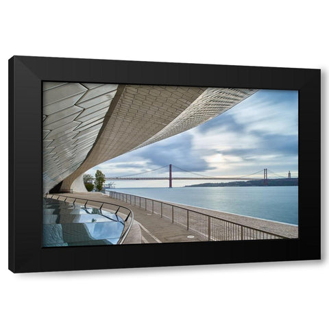 MAAT Black Modern Wood Framed Art Print with Double Matting by Gomes, Paulo