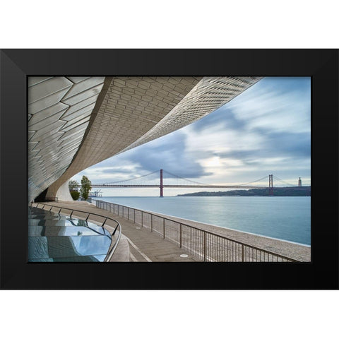 MAAT Black Modern Wood Framed Art Print by Gomes, Paulo