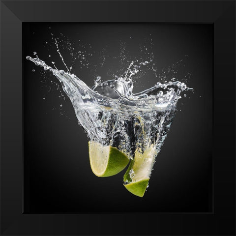 Fresh Limes! Black Modern Wood Framed Art Print by Yunta, Isma