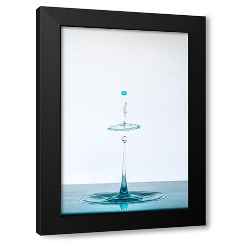 Drop Black Modern Wood Framed Art Print with Double Matting by Prieto, Adamo