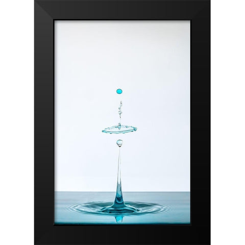 Drop Black Modern Wood Framed Art Print by Prieto, Adamo