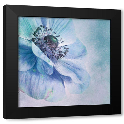 Shades of Blue Black Modern Wood Framed Art Print with Double Matting by Wettstein, Priska