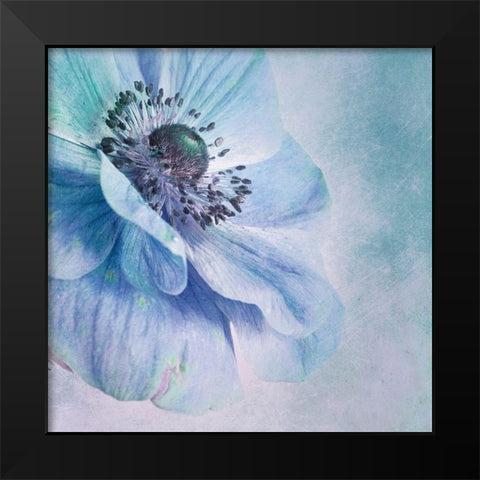 Shades of Blue Black Modern Wood Framed Art Print by Wettstein, Priska