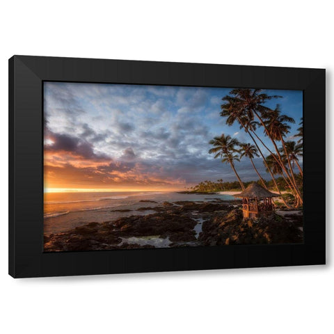 Return to Paradise Black Modern Wood Framed Art Print by Vandewalle, Richard