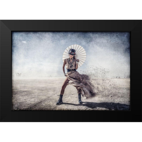 Gone With the Wind Black Modern Wood Framed Art Print by Bonugli Kali, Gilles