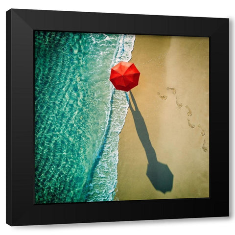 deep water Black Modern Wood Framed Art Print with Double Matting by Ambra