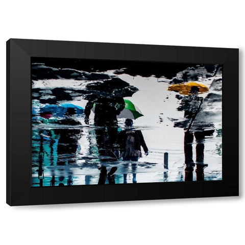 Walk on the rain Black Modern Wood Framed Art Print with Double Matting by Khemkum, Ekkachai