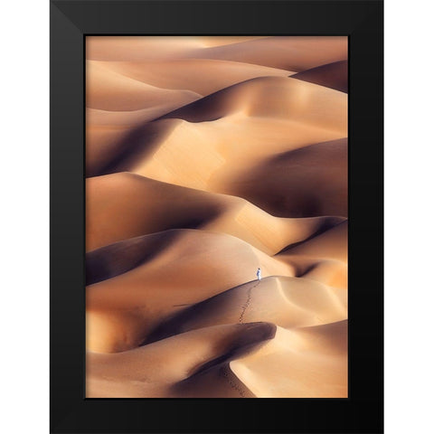 Chocolate Dunes Black Modern Wood Framed Art Print by Al Hammadi, Khalid