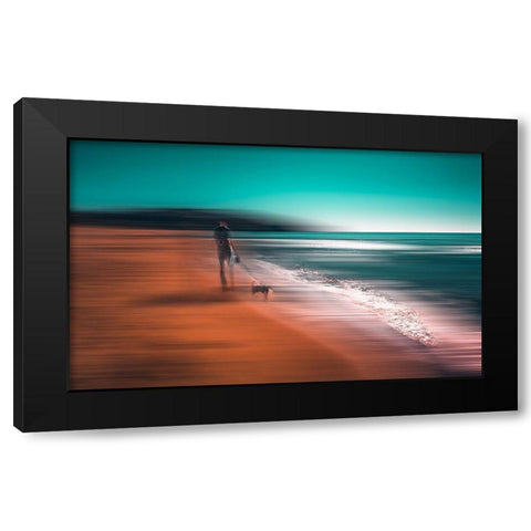 The quiet hours Black Modern Wood Framed Art Print with Double Matting by Chiriaco, Carmine