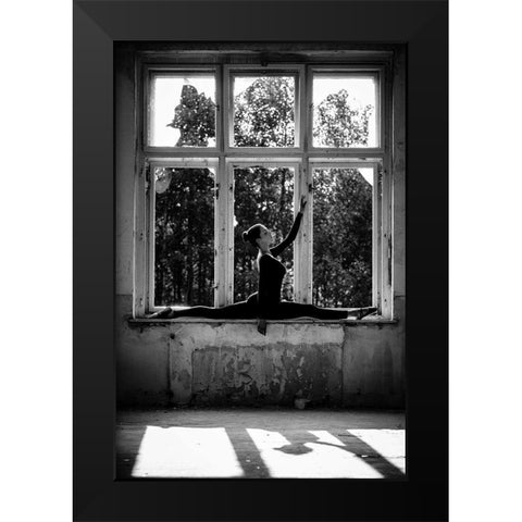 Dance Black Modern Wood Framed Art Print by Krystynek Mqep, Martin