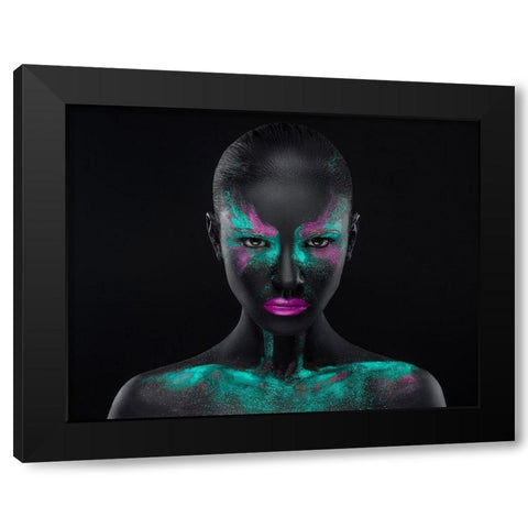 Space Black Modern Wood Framed Art Print with Double Matting by Malikov, Alex