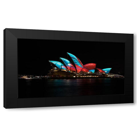 Vivid Black Modern Wood Framed Art Print with Double Matting by Tjandra, C.S.