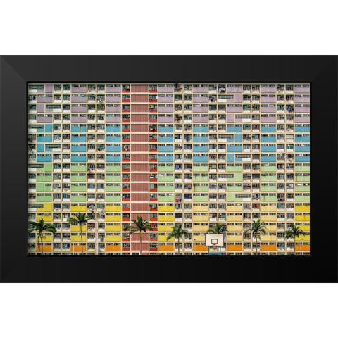 Equalizer Black Modern Wood Framed Art Print by Abdualhameid, Fahad