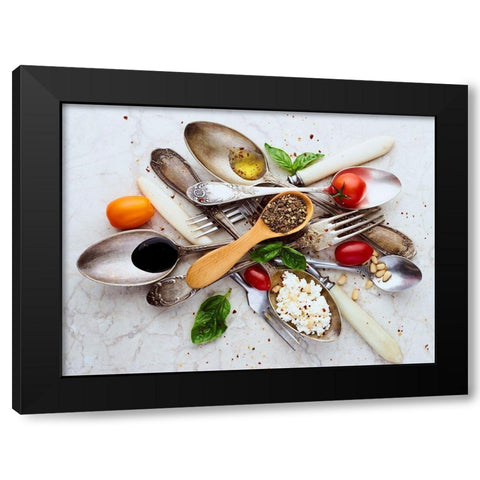 SpoonsandSalad Black Modern Wood Framed Art Print by Karina, Aleksandrova