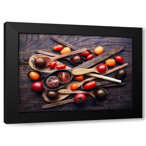 Spoonsandtomatoes Black Modern Wood Framed Art Print with Double Matting by Karina, Aleksandrova