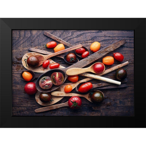 Spoonsandtomatoes Black Modern Wood Framed Art Print by Karina, Aleksandrova