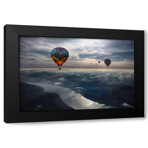 To Kiss the Sky Black Modern Wood Framed Art Print with Double Matting by Bonadio, Heather