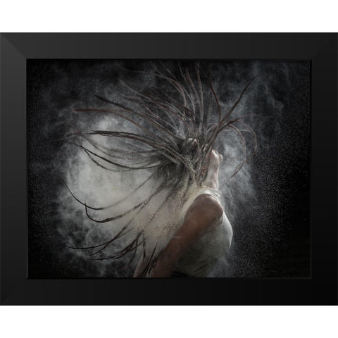 Hair with Dust Black Modern Wood Framed Art Print by Rosenblatt, Ronen