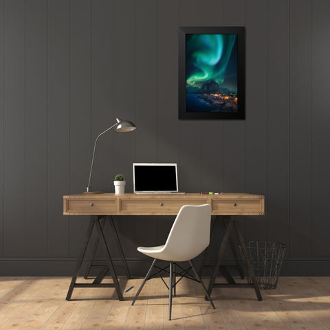 Rise Up Black Modern Wood Framed Art Print by F. Turienzo, Carlos