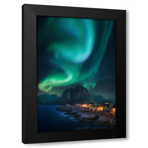 Rise Up Black Modern Wood Framed Art Print with Double Matting by F. Turienzo, Carlos