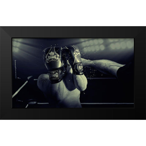 In the Glare of the Lights Black Modern Wood Framed Art Print by Vrican, Adrian