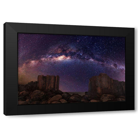 Gate to Heaven Black Modern Wood Framed Art Print with Double Matting by Wolongshan