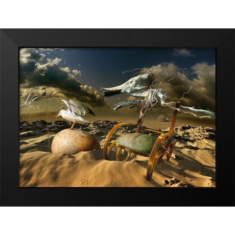 Untitled Black Modern Wood Framed Art Print by Penchev, Radoslav