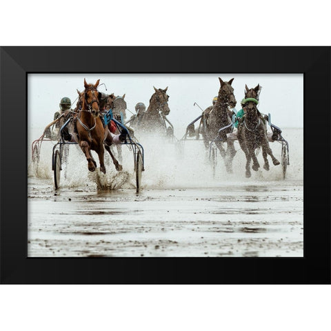 Duuuhnnn Black Modern Wood Framed Art Print by Hulsbusch, Markus