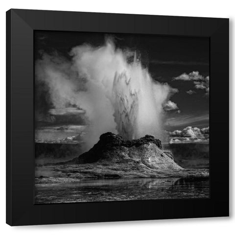 Castle Geyser Black Modern Wood Framed Art Print by Depaepe, Yvette