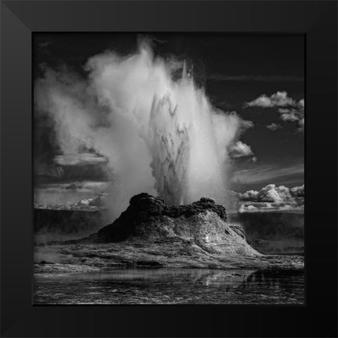 Castle Geyser Black Modern Wood Framed Art Print by Depaepe, Yvette