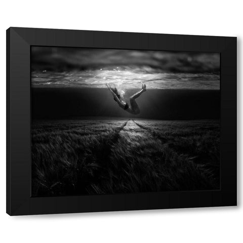 Underwaterlandream Black Modern Wood Framed Art Print with Double Matting by Majkut, Peter