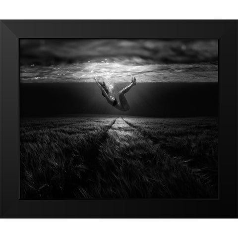 Underwaterlandream Black Modern Wood Framed Art Print by Majkut, Peter
