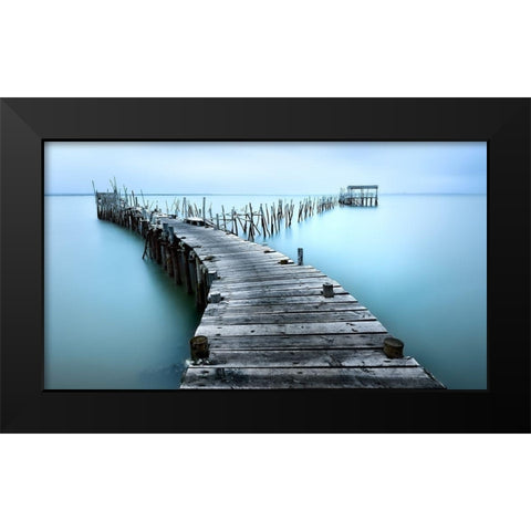 Carrasqueira II Black Modern Wood Framed Art Print by M. Garcia, Jesus