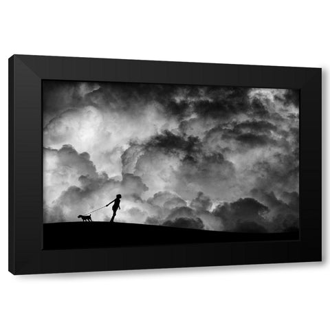 Prelude To The Dream Black Modern Wood Framed Art Print by Lee, Hengki