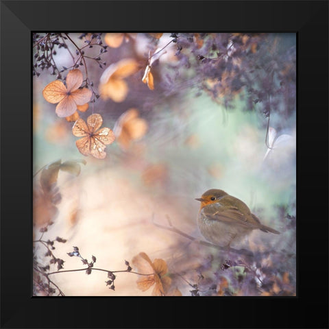 Hydrangea fantasy Black Modern Wood Framed Art Print by Teuni