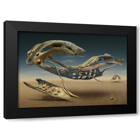 K 214 Black Modern Wood Framed Art Print with Double Matting by Penchev, Radoslav