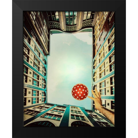 play it Black Modern Wood Framed Art Print by Ambra