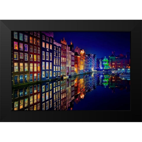 Amsterdam Black Modern Wood Framed Art Print by Pablo De, Juan