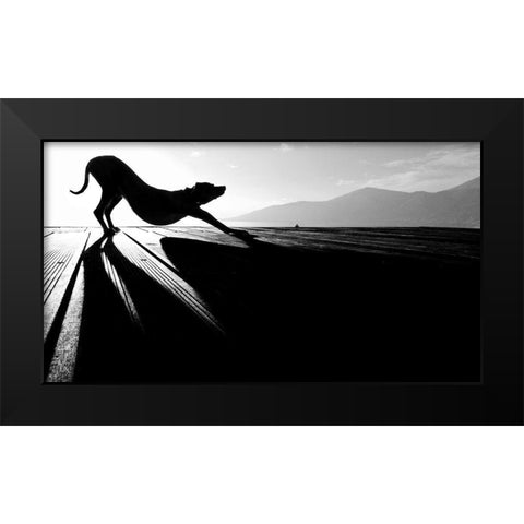 sun salutation Black Modern Wood Framed Art Print by Frick, Christine