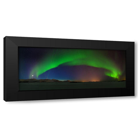 Northern Lights Black Modern Wood Framed Art Print by Samuelsen, Roy
