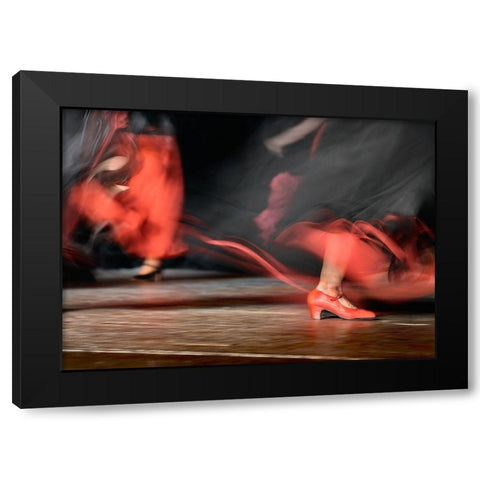 Flame(nco) Black Modern Wood Framed Art Print with Double Matting by Gasperlin, Izidor