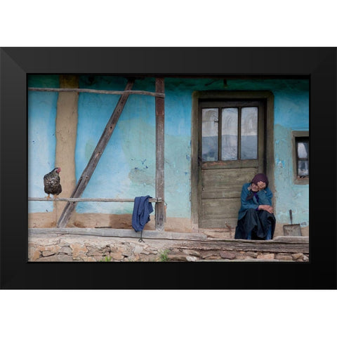 Old and blue Black Modern Wood Framed Art Print by Georgescu, Codruta