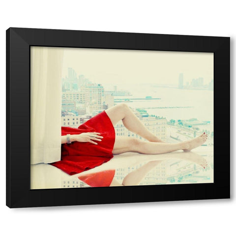 lazy afternoon Black Modern Wood Framed Art Print by Ambra