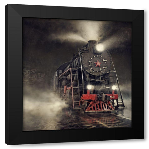 Beyond Express Black Modern Wood Framed Art Print by Laudin, Dmitry