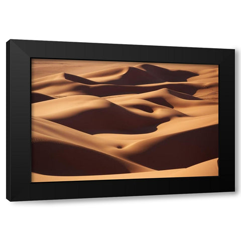 Curves Black Modern Wood Framed Art Print with Double Matting by Slosar, Ivan