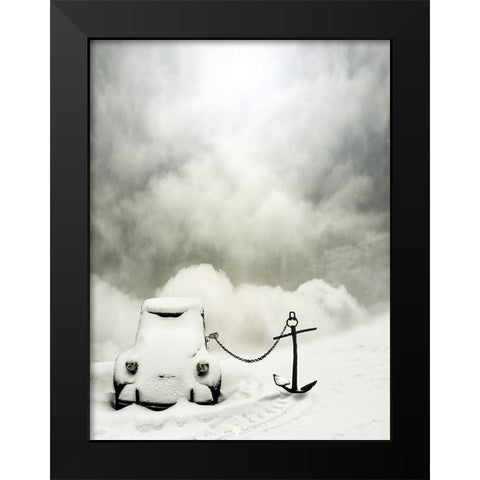 Larguer les voiles Black Modern Wood Framed Art Print by Senechal Photographie, David