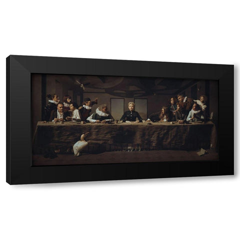 L?Ultima Cena Black Modern Wood Framed Art Print with Double Matting by Igor_Voloshin