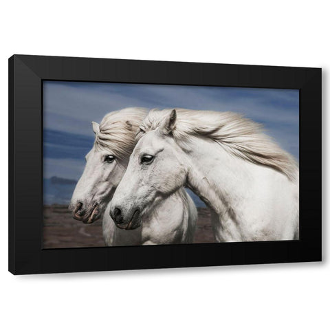 Blowing Black Modern Wood Framed Art Print with Double Matting by Ingibergsson, Bragi