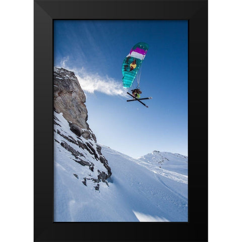 No Fear pilote Antoine Montant Black Modern Wood Framed Art Print by Shu, Tristan