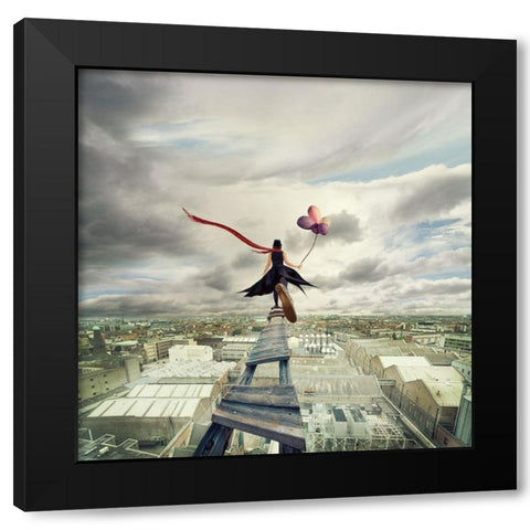 I Belong To You Black Modern Wood Framed Art Print by Marcisovsky, Martin